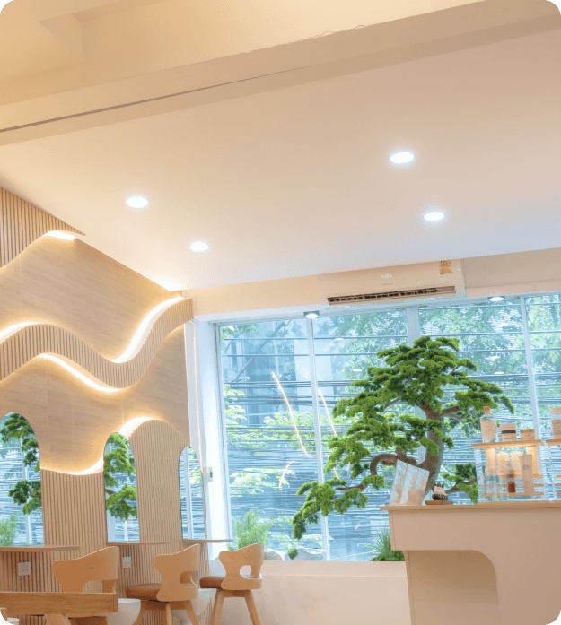 Kalm Moments serene salon interior