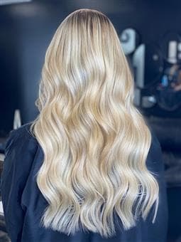 Bright blonde transformation